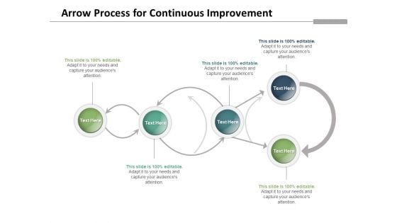 Arrow Process For Continuous Improvement Ppt PowerPoint Presentation Infographics Layouts PDF