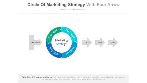 Arrow Steps For Marketing Strategy Circle Powerpoint Template