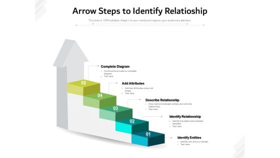 Arrow Steps To Identify Relatioship Ppt PowerPoint Presentation Styles Visuals PDF