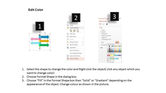 Arrow Tags On Pencil With Icons Powerpoint Template