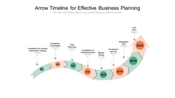 Arrow Timeline For Effective Business Planning Ppt PowerPoint Presentation Pictures PDF