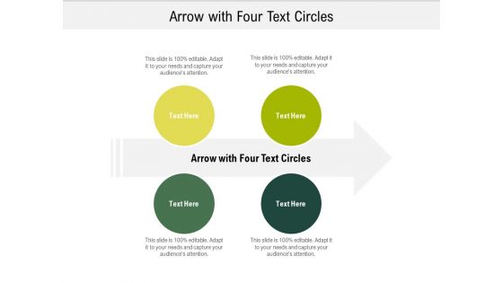 Arrow With Four Text Circles Ppt PowerPoint Presentation File Outline PDF