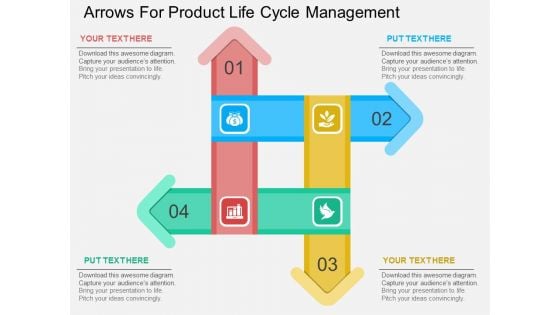 Arrows For Product Life Cycle Management Powerpoint Template