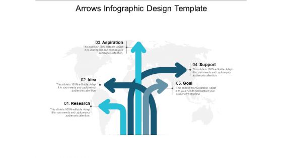 Arrows Infographic Design Template Ppt PowerPoint Presentation Styles Icons