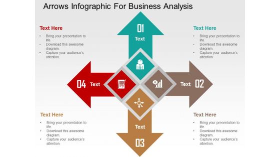 Arrows Infographic For Business Analysis Powerpoint Templates