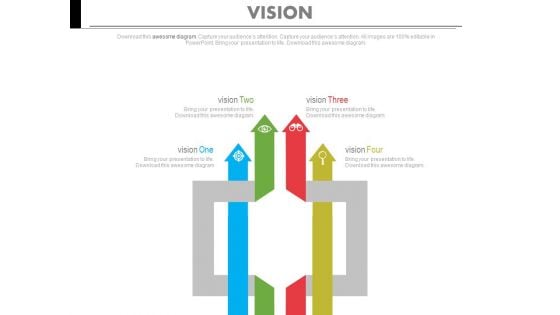 Arrows Matrix For Business Vision Analysis Powerpoint Slides