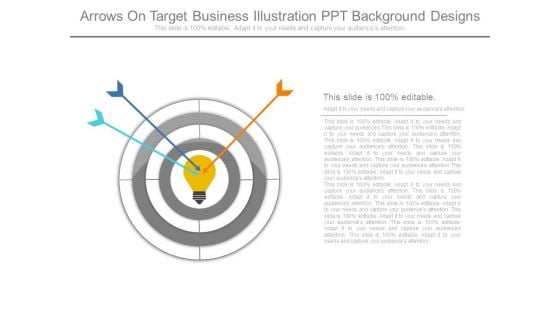 Arrows On Target Business Illustration Ppt Background Designs