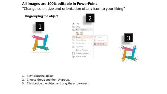 Arrows With Finance And Money Saving Icons Powerpoint Templates