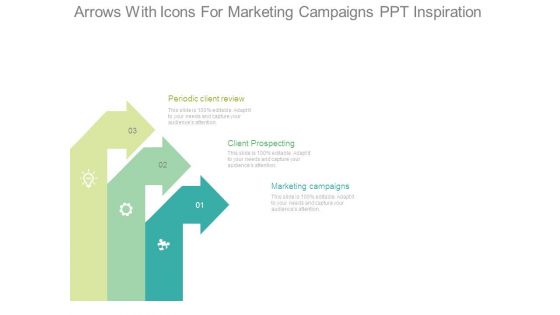 Arrows With Icons For Marketing Campaigns Ppt Inspiration