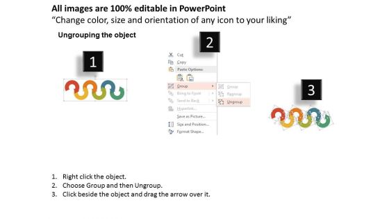 Arrows With Icons Of Target Tweet Search Options Powerpoint Templates