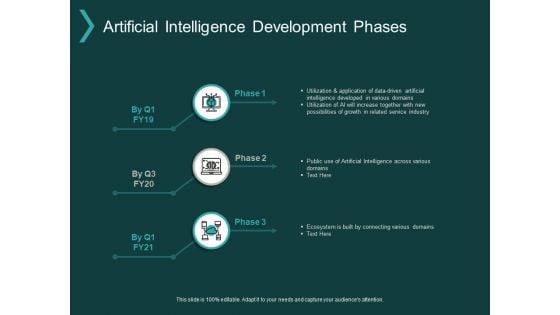 Artificial Intelligence Development Phases Ppt PowerPoint Presentation Inspiration Example