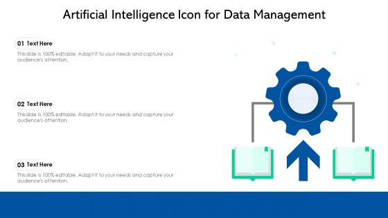 Artificial Intelligence Icon For Data Management Ppt PowerPoint Presentation Gallery Aids PDF