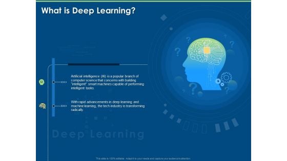 Artificial Intelligence Machine Learning Deep Learning What Is Deep Learning Performing Ppt PowerPoint Presentation Portfolio Design Ideas PDF