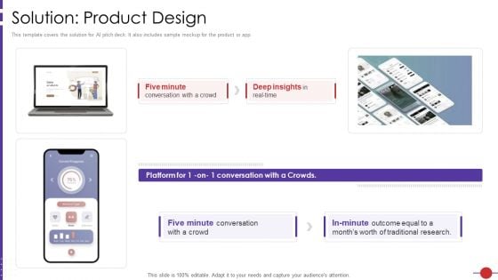 Artificial Intelligence Platform Solution Product Design Ppt Gallery Gridlines PDF