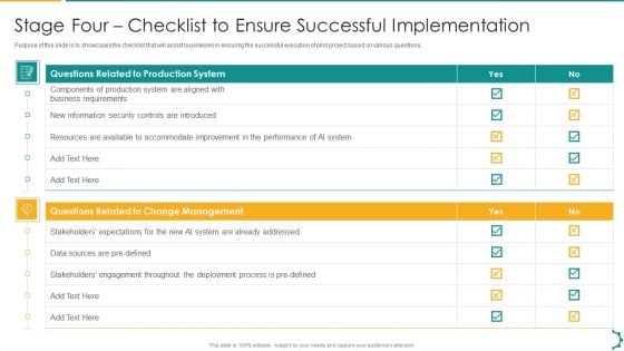 Artificial Intelligence Playbook Stage Four Checklist To Ensure Successful Implementation Rules PDF Artificial Intelligence Playbook Stage Four Checklist To Ensure Successful Implementation Rules PDF