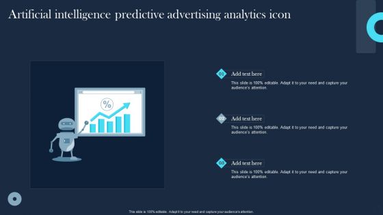 Artificial Intelligence Predictive Advertising Analytics Icon Themes PDF