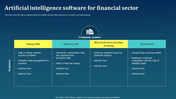 Artificial Intelligence Software For Financial Sector AI For Brand Administration Brochure PDF Artificial Intelligence Software For Financial Sector AI For Brand Administration Brochure PDF