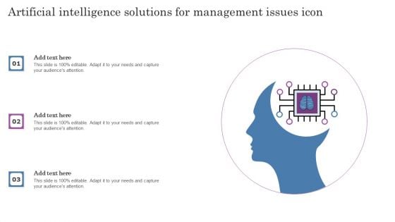 Artificial Intelligence Solutions For Management Issues Icon Guidelines PDF