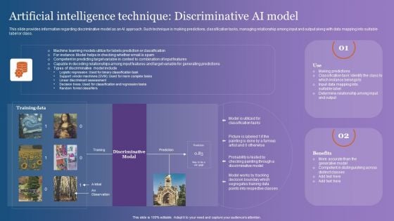 Artificial Intelligence Technique Discriminative AI Model Mockup PDF