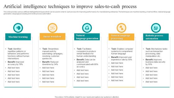 Artificial Intelligence Techniques To Improve Sales To Cash Process Designs PDF