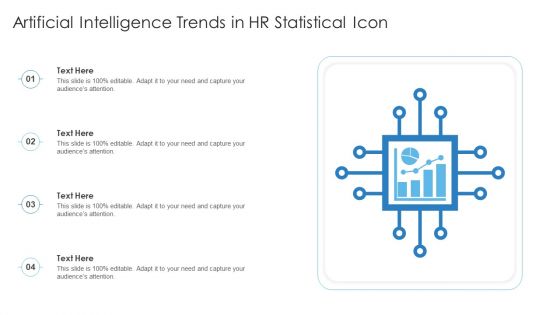 Artificial Intelligence Trends In HR Statistical Icon Infographics PDF