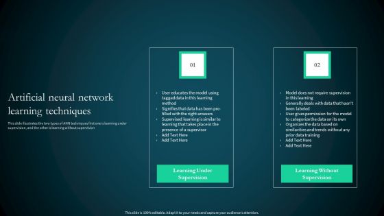 Artificial Reural Network Ann Computational Model Artificial Neural Network Learning Techniques Pictures PDF