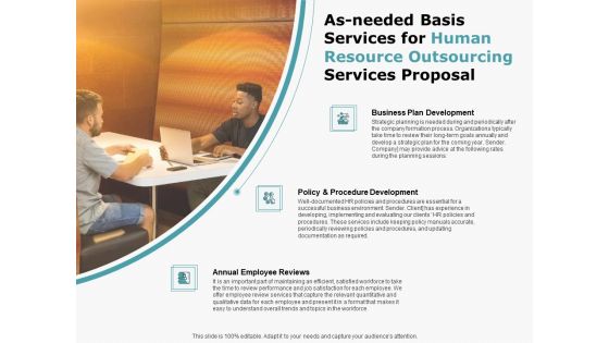 As Needed Basis Services For Human Resource Outsourcing Services Proposal Brochure PDF