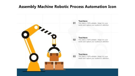 Assembly Machine With Automation Technology Vector Icon Ppt PowerPoint Presentation Infographic Template Show PDF