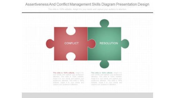 Assertiveness And Conflict Management Skills Diagram Presentation Design