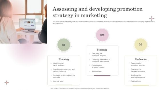 Assessing And Developing Promotion Strategy In Marketing Diagrams PDF