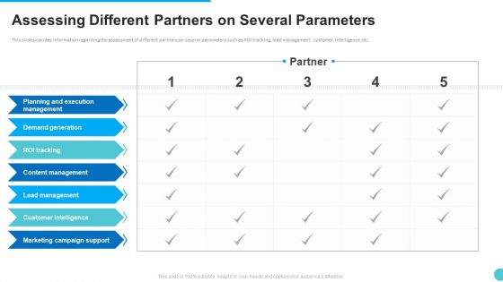 Assessing Different Partners On Several Parameters Slides PDF