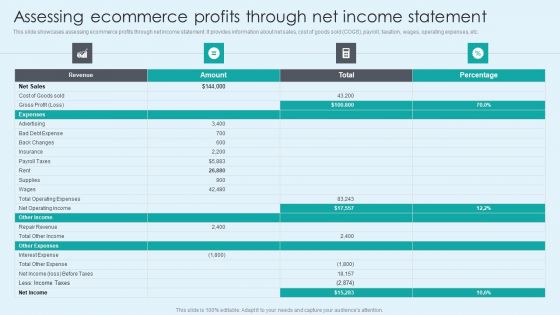 Assessing Ecommerce Profits Through Net Income Statement Guidelines PDF