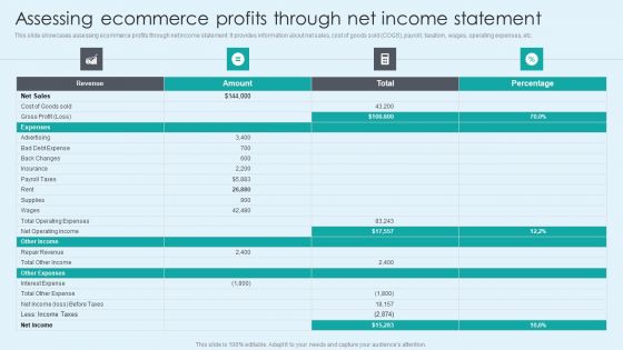 Assessing Ecommerce Profits Through Net Income Statement Guidelines PDF Assessing Ecommerce Profits Through Net Income Statement Guidelines PDF