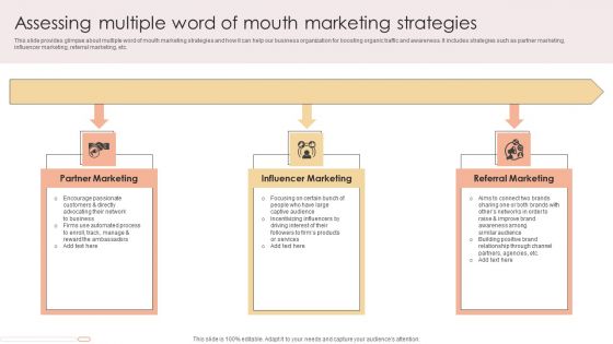 Assessing Multiple Word Of Mouth Marketing Strategies Background PDF Assessing Multiple Word Of Mouth Marketing Strategies Background PDF