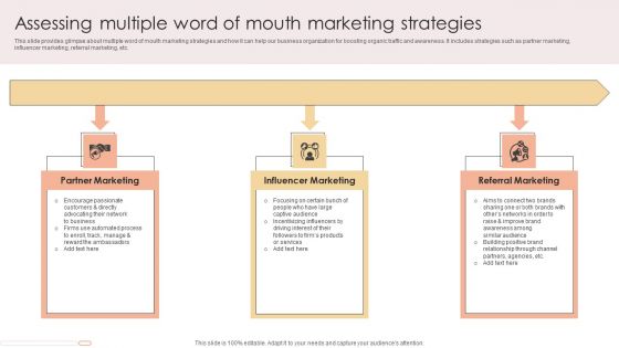 Assessing Multiple Word Of Mouth Marketing Strategies Background PDF