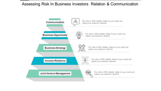 Assessing Risk In Business Investors Relation And Communication Ppt PowerPoint Presentation Model Icons