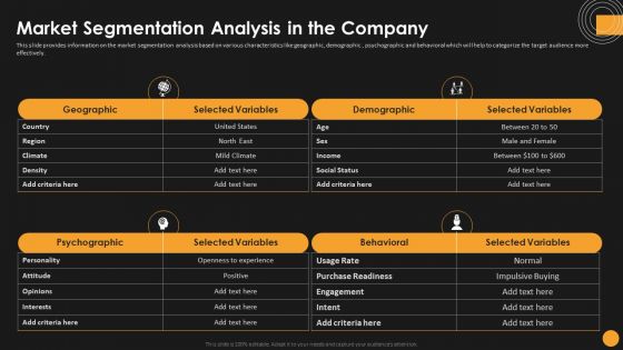 Assessing Startup Funding Channels Market Segmentation Analysis In The Company Sample PDF