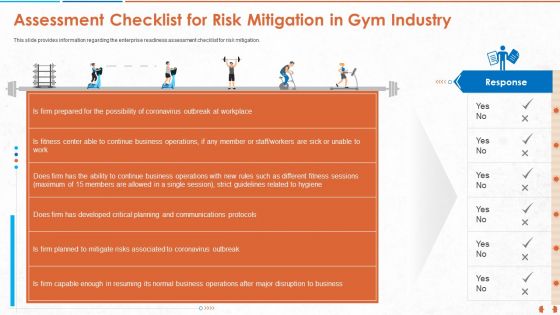 Assessment Checklist For Risk Mitigation In Gym Industry Inspiration PDF