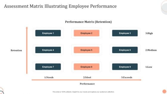 Assessment Matrix Illustrating Employee Performance Professional PDF