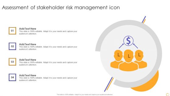 Assessment Of Stakeholder Risk Management Icon Microsoft PDF
