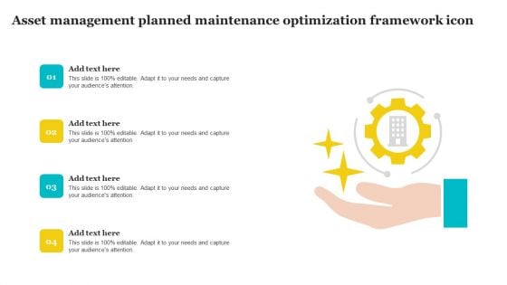 Asset Management Planned Maintenance Optimization Framework Icon Topics PDF