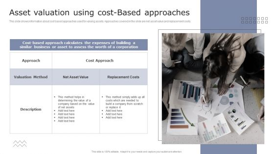 Asset Valuation Using Cost Based Approaches Guide To Asset Cost Estimation Brochure PDF