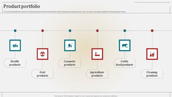 Associate Marketing Company Outline Product Portfolio Introduction PDF