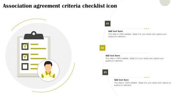 Association Agreement Criteria Checklist Icon Microsoft PDF