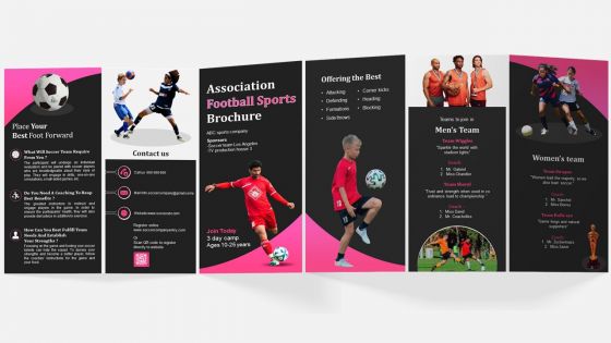 Association Football Sports Brochure Trifold