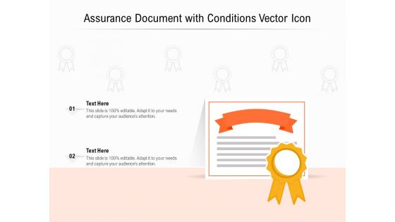 Assurance Document With Conditions Vector Icon Ppt PowerPoint Presentation Model Influencers PDF