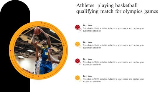 Athletes Playing Basketball Qualifying Match For Olympics Games Themes PDF