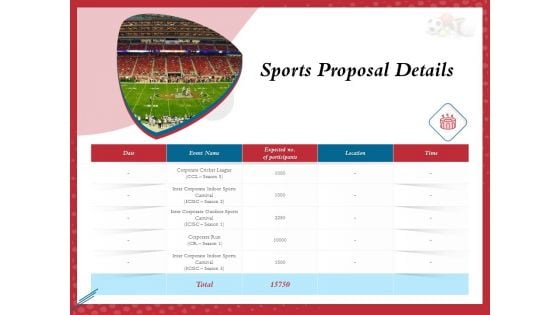Athletics Sponsorship Sports Proposal Details Ppt PowerPoint Presentation Gallery Background Image PDF