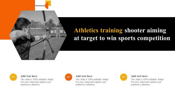 Athletics Training Shooter Aiming At Target To Win Sports Competition Infographics PDF