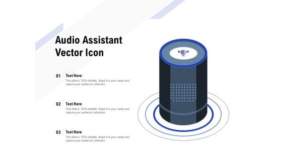 Audio Assistant Vector Icon Ppt PowerPoint Presentation Gallery Structure